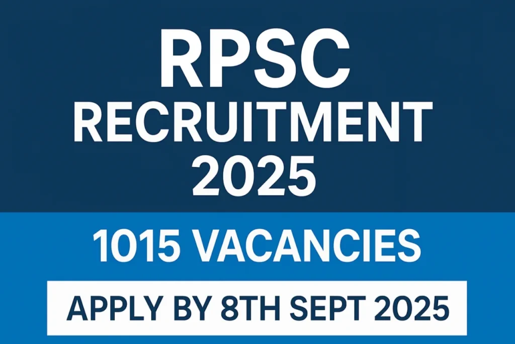 RPSC Recruitment 2025